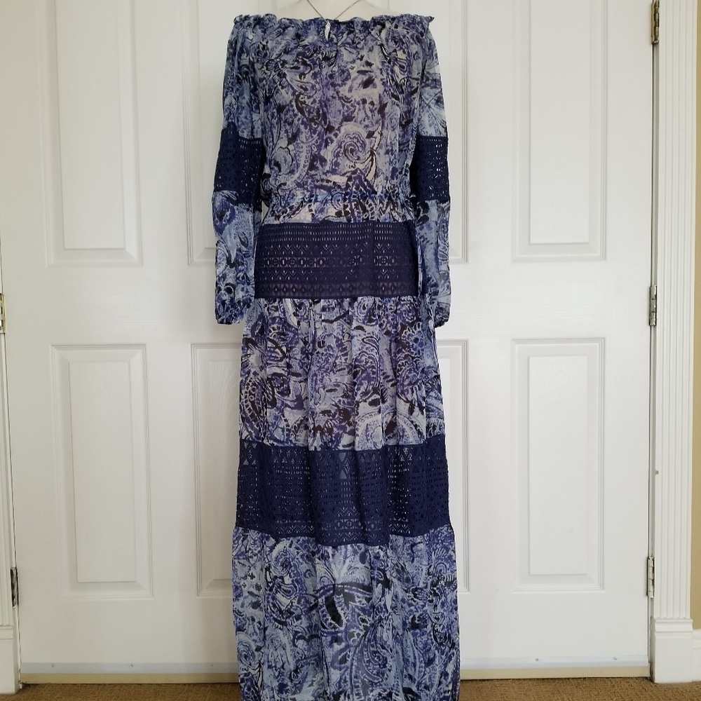 NWT Bcbgmaxazria Ellie Paisley-Print Gown - Picture 3 of 8